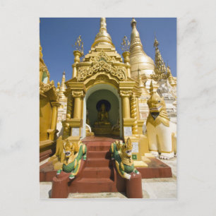 Shwedagon Pagoda (Paya), large temple site that 4 Postcard