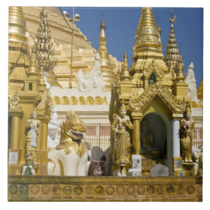 Shwedagon Pagoda (Paya), large temple site that Ceramic Tile