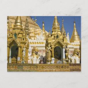 Shwedagon Pagoda (Paya), large temple site that Postcard