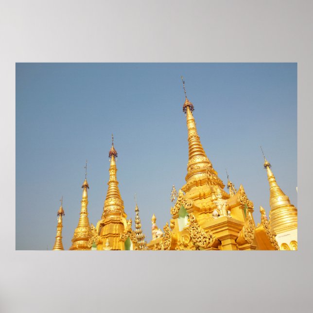 Shwedagon Pagoda, Yangon, Myanmar Poster (Front)