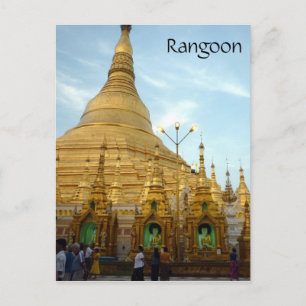 shwedagon rangoon postcard