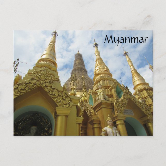 shwedagon stupas myanmar postcard (Front)