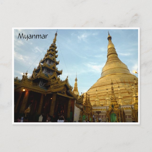 shwedagon stupas postcard (Front)