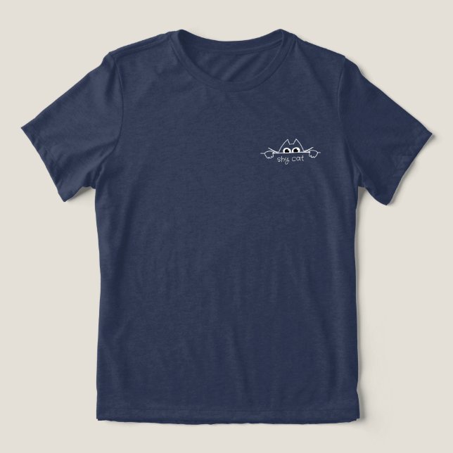 Shy Cat Tri-Blend Shirt (Design Front)