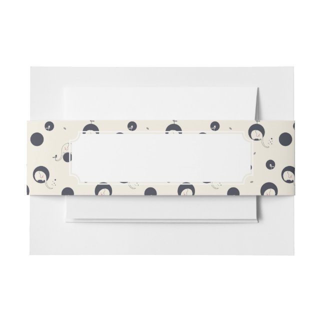 Shy Elephant Pattern Invitation Belly Band (Front Example)