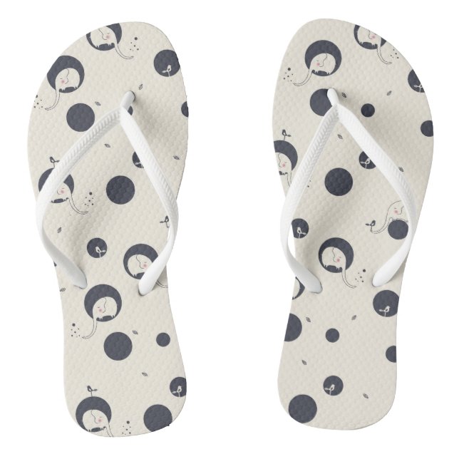 Shy Elephant Pattern Thongs (Footbed)