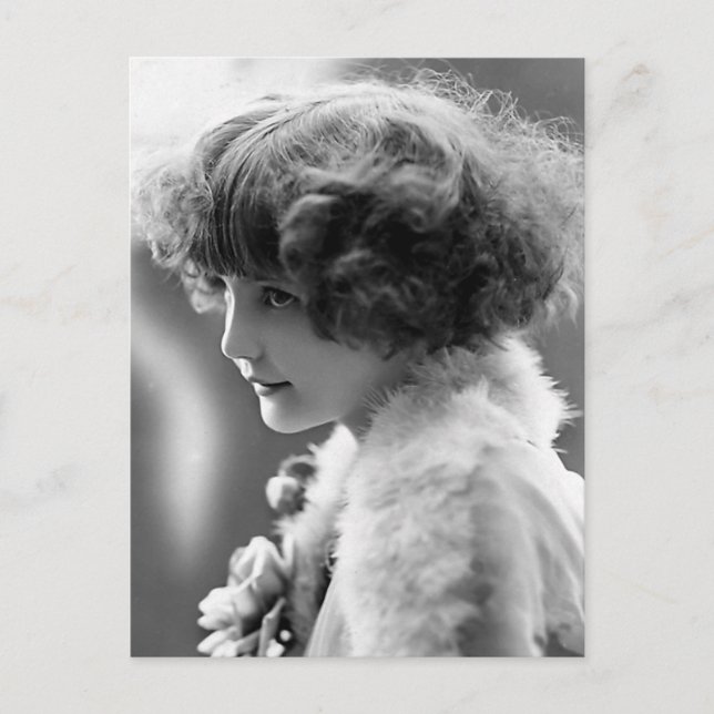 "Shy Girl" Vintage Photograph Postcard (Front)