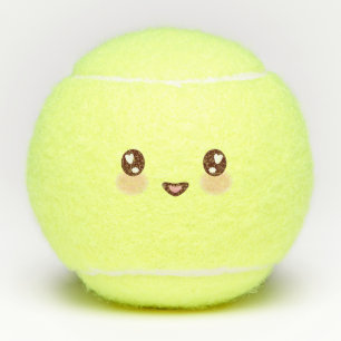 Shy Kawaii Cute Emoticon Emoji Tennis Balls