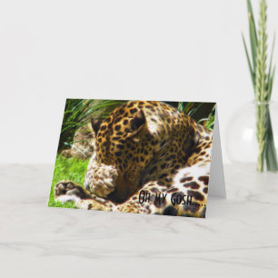 Shy Leopard Belated Greetings Holiday Card