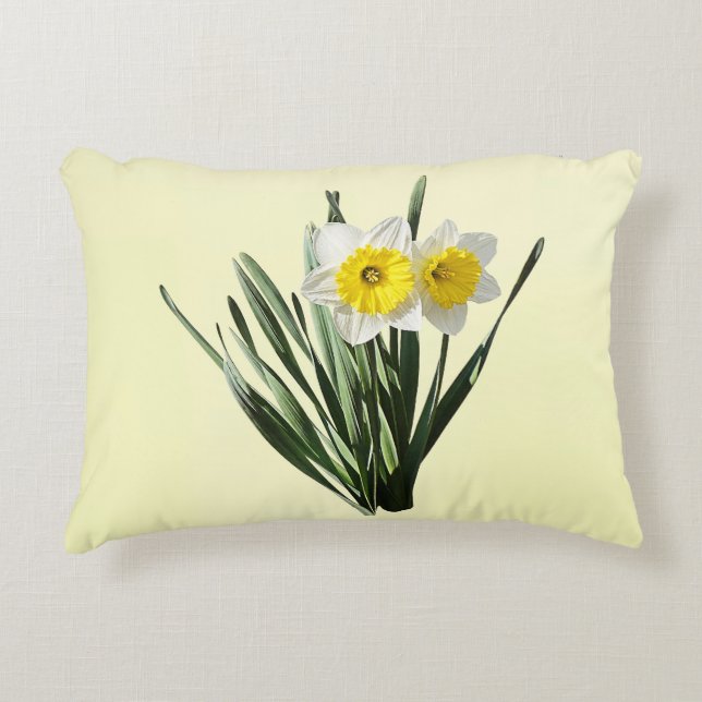 Shy Little Daffodil Decorative Cushion (Front)