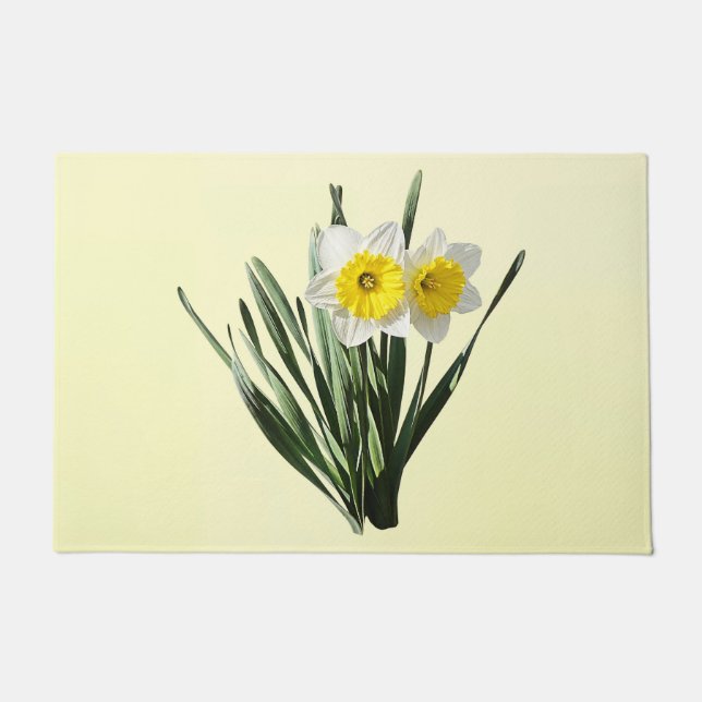 Shy Little Daffodil Doormat (Front)