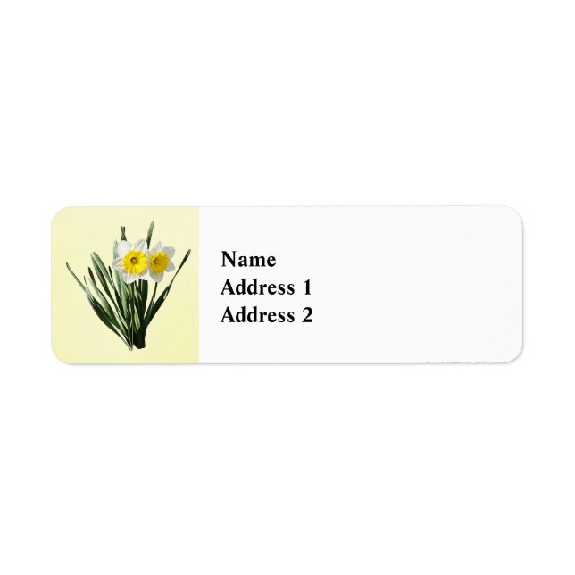 Shy Little Daffodil Return Address Label (Front)