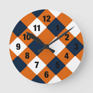 Shy Orange and Blue Cobbler Clock