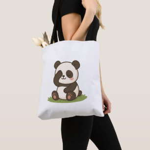 Shy Panda Moment Tote Bag
