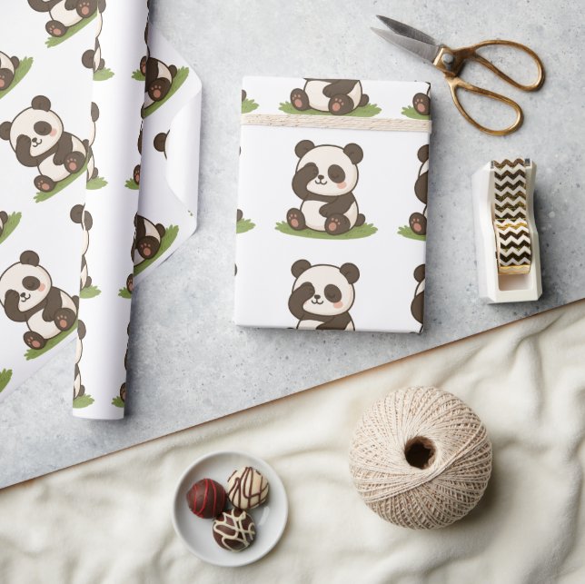 Shy Panda Moment Wrapping Paper (Crafts)