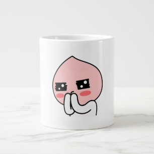 Shy peach large coffee mug