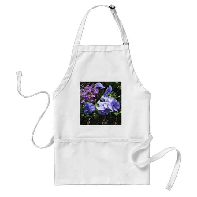 Shy Purple Pansies Apron (Front)