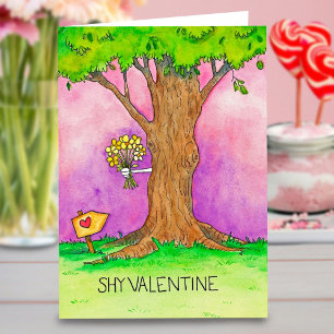 Shy Valentine greeting card by Nicole Janes