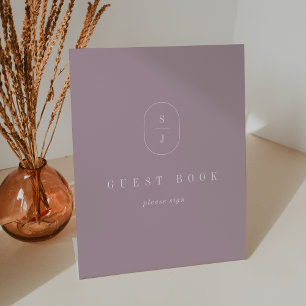 SHYLAH Boho Lilac Monogram Wedding Guest Book Sign