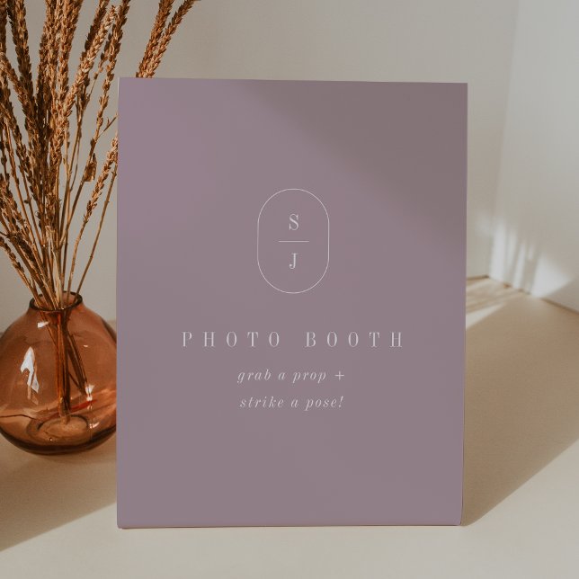 SHYLAH Elegant Lilac Geometric Wedding Photo Booth Pedestal Sign (SHYLAH Elegant Lilac Geometric Wedding Photo Booth Pedestal Sign)