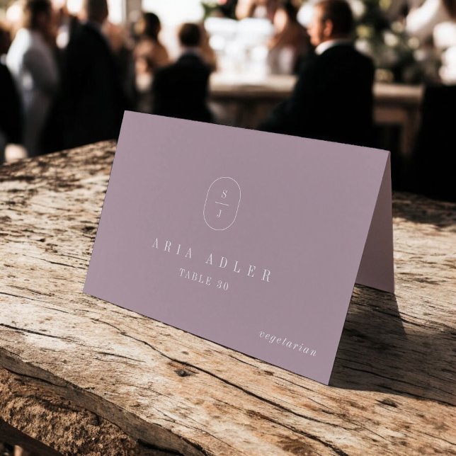 SHYLAH Geometric Lilac Mauve Wedding Place Cards (SHYLAH Geometric Lilac Mauve Wedding Place Cards)