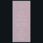 SHYLAH Mauve Lilac Simple Modern Purple Wedding Program<br><div class="desc">This mauve lilac simple modern purple wedding program from the Shylah Collection is perfect for a classic wedding. The simple pink purple mauve design features a geometric oval monogram with the initials of the couple and an modern minimalist feel. Include the names of the couple, the wedding date and location,...</div>