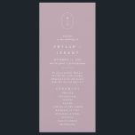 SHYLAH Mauve Lilac Simple Modern Purple Wedding Program<br><div class="desc">This mauve lilac simple modern purple wedding program from the Shylah Collection is perfect for a classic wedding. The simple pink purple mauve design features a geometric oval monogram with the initials of the couple and an modern minimalist feel. Include the names of the couple, the wedding date and location,...</div>