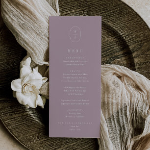 SHYLAH Minimalist Lilac Dusty Rose Elegant Wedding Menu