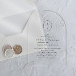 SHYLAH Monogram Simple Boho Modern Unique Wedding Acrylic Invitations<br><div class="desc">These monogram simple boho modern unique wedding acrylic invitations from the Shylah Collection are perfect for a classic wedding.

The simple design features a geometric oval monogram with the initials of the couple and an elegant yet boho feel.</div>