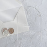 SHYLAH Monogram White Boho Modern Unique Wedding Acrylic Invitations<br><div class="desc">These monogram white boho modern unique wedding acrylic invitations from the Shylah Collection are perfect for a classic wedding.

The simple design features a geometric oval monogram with the initials of the couple and an elegant yet boho feel.</div>