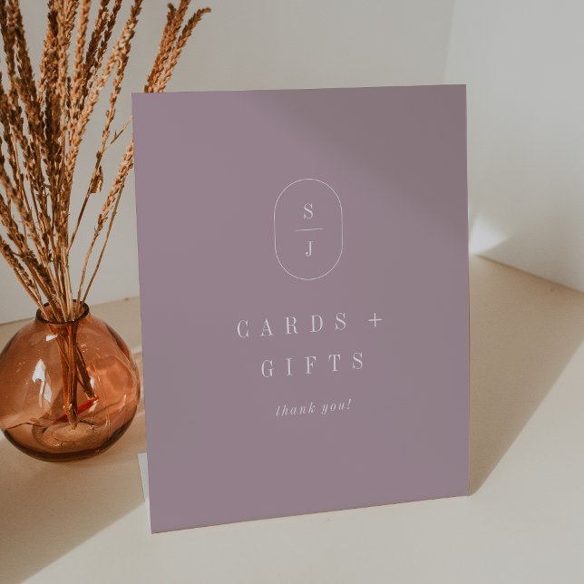 SHYLAH Purple Lilac Mauve Wedding Cards and Gifts Pedestal Sign (SHYLAH Purple Lilac Mauve Wedding Cards and Gifts Pedestal Sign)