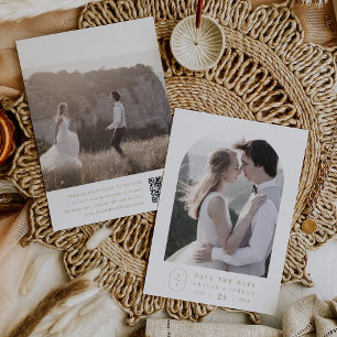 SHYLAH Simple Gold Modern Boho Minimalist Wedding Save The Date