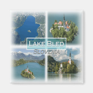 SI0020 Europe, Slovenia, Lake Bled, Fridge Magnet
