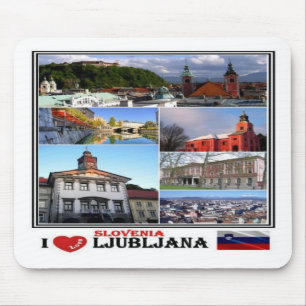 SI Ljubljana Slovenia - I Love Mosaic - Mouse Pad