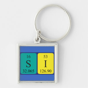 Si periodic table name keyring 2