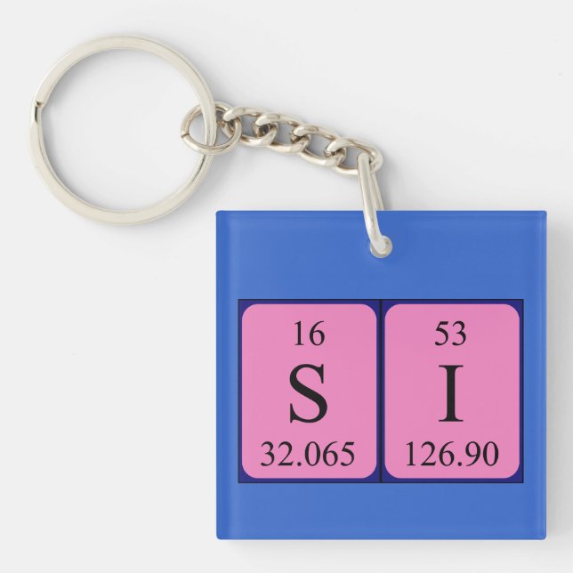 Si periodic table name keyring 3 (Front)