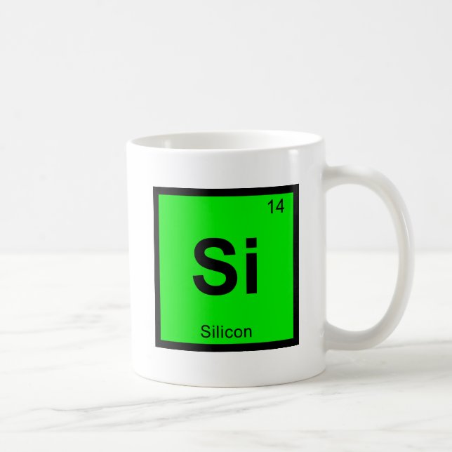 Si - Silicon Chemistry Periodic Table Symbol Coffee Mug (Right)