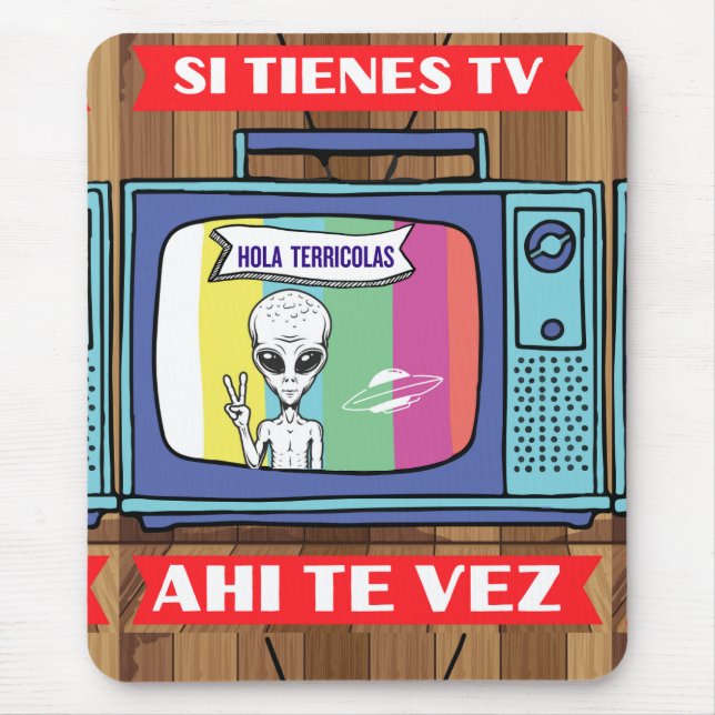 si tienes tv ahi te vez drawstring bag mouse pad (Front)