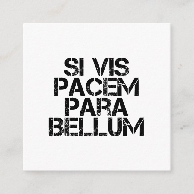 Si Vis Pacem Para Bellum Enclosure Card (Front)
