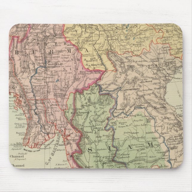 Siam, Burma and Anam Mouse Pad (Front)