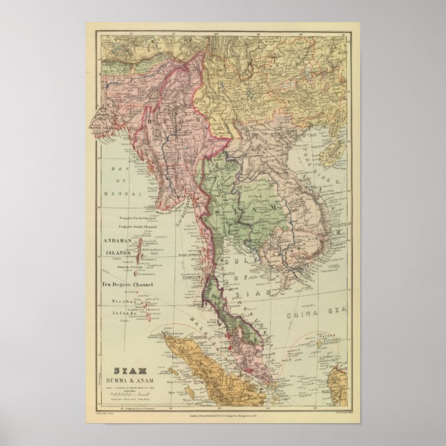 Siam, Burma and Anam Poster (Front)
