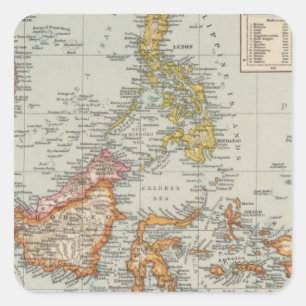Siam, Malay Archipelago Square Sticker