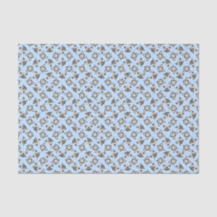 Siamese Blue Eyed Cat Faces Graphic Art Pattern Tissue Paper