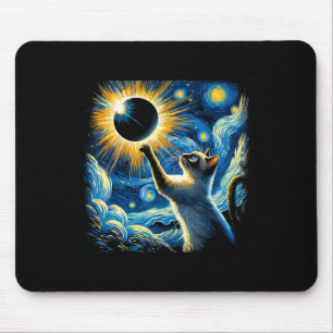 Siamese Cat 2024 Van Gogh Starry Night Siamese Cat Mouse Pad
