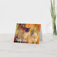Siamese Cat 3 Customisable Thank You Card