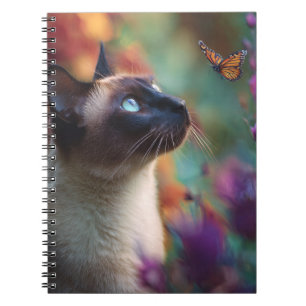 Siamese Cat and Butterfly Notebook