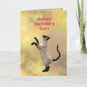 Siamese cat and Father's day Card