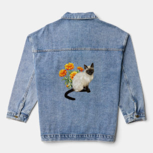 Siamese Cat and Marigold Women's Jacket