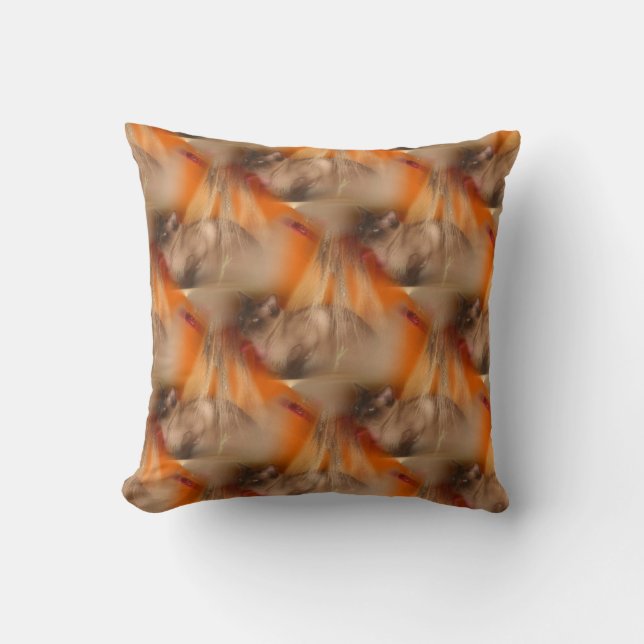 Siamese Cat Animal Pattern Cushion (Front)