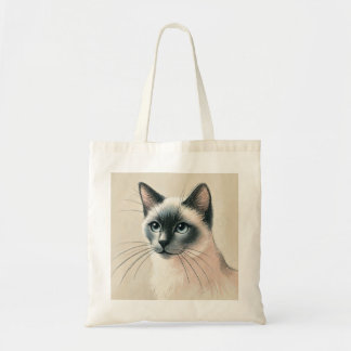 Siamese Cat Art – Cute Pet Lover Gift Tote Bag